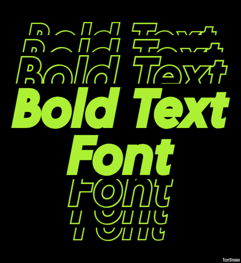 Bold Text Font Text Effect
