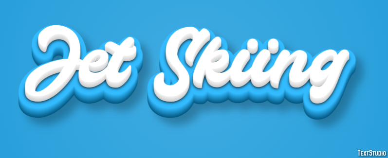 Jet Skiing Efeito de texto
