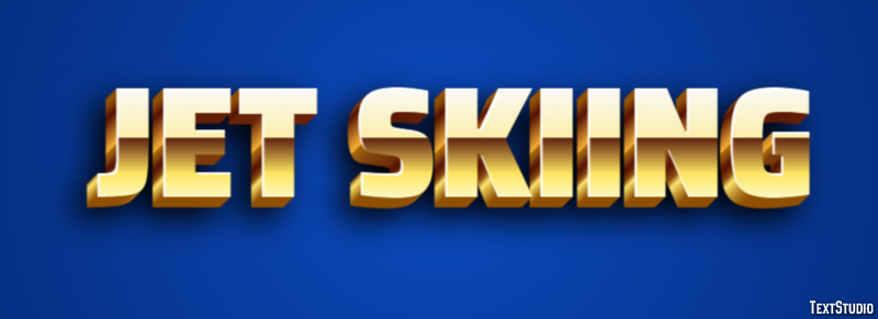 Jet Skiing Efeito de texto