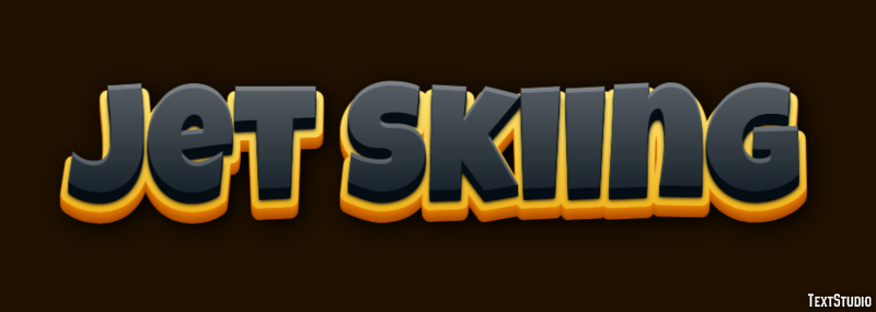 Jet Skiing Efeito de texto