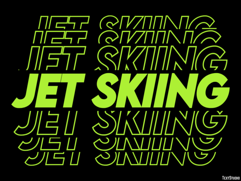 Jet Skiing Efeito de texto