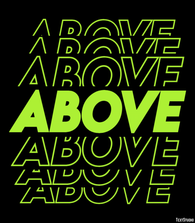 Above Efecto de Texto