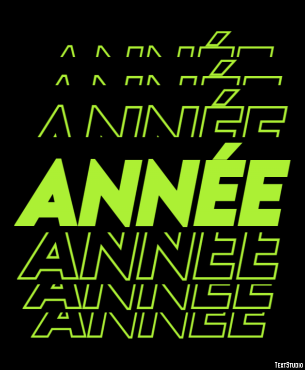 Année Эффект текста