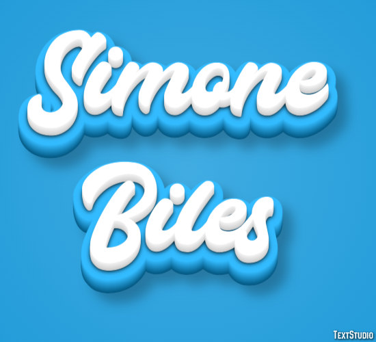 Simone Biles Text Effect