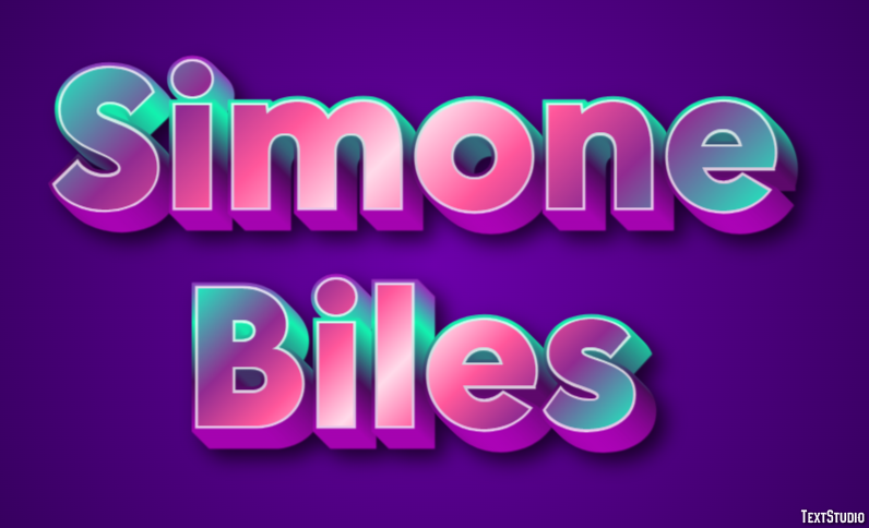 Simone Biles Text Effect