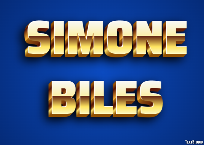Simone Biles Text Effect