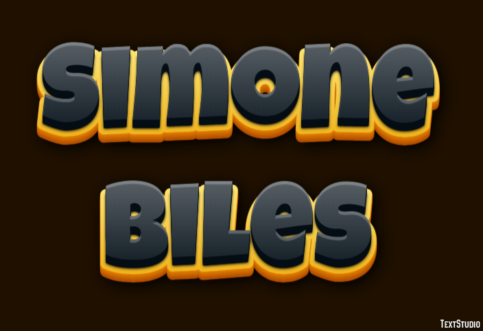 Simone Biles Text Effect