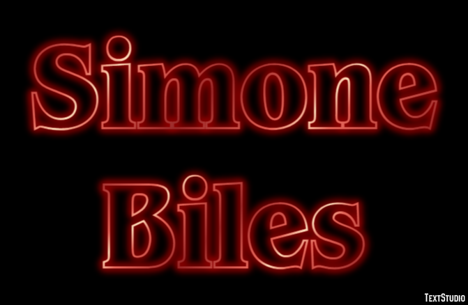 Simone Biles Text Effect