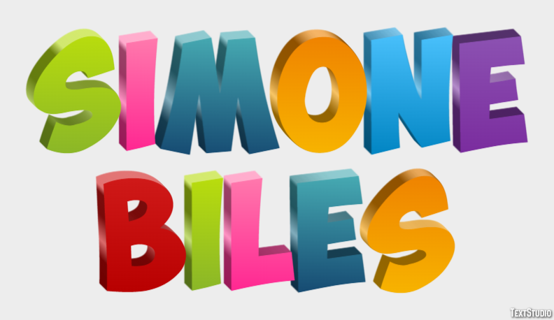 Simone Biles Text Effect