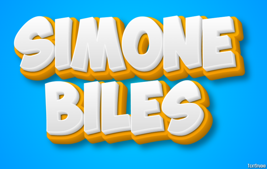 Simone Biles Text Effect