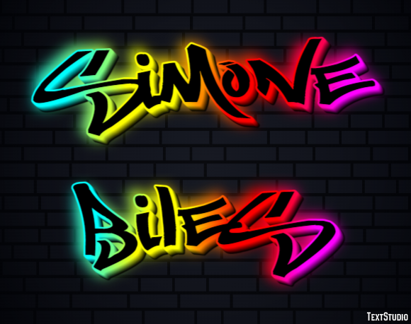 Simone Biles Text Effect