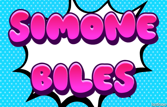 Simone Biles Text Effect