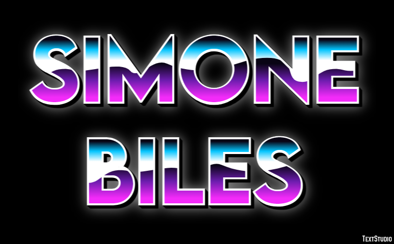 Simone Biles Text Effect