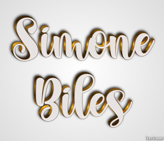 Simone Biles Text Effect