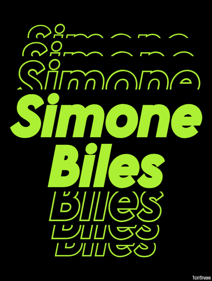 Simone Biles Text Effect