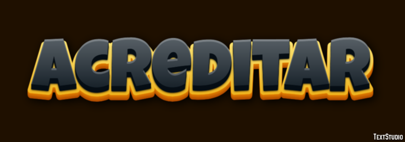 Acreditar Efeito de texto