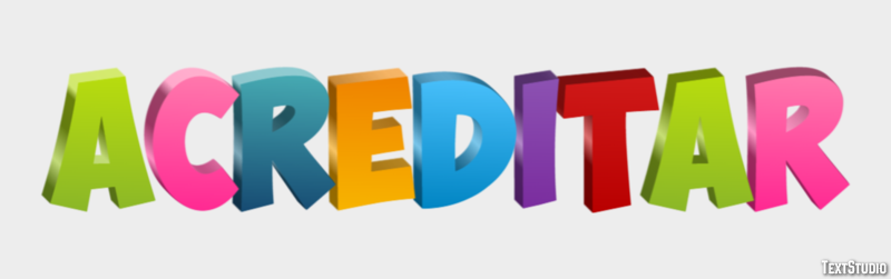 Acreditar Efeito de texto