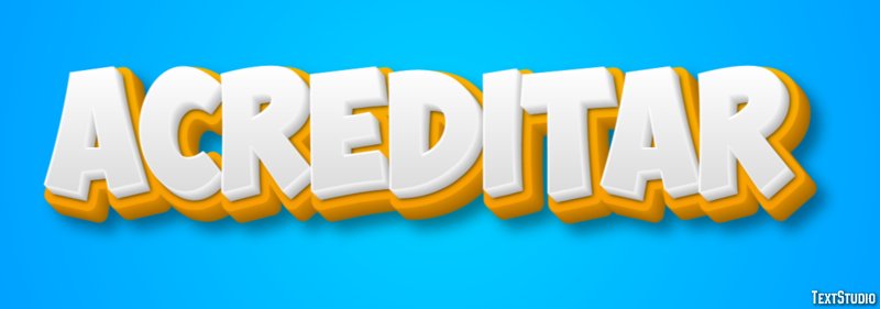 Acreditar Efeito de texto