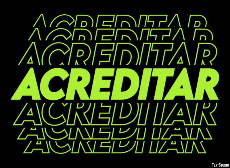 Acreditar Efeito de texto