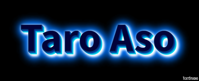 Taro Aso Efeito de texto