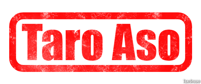 Taro Aso Efeito de texto