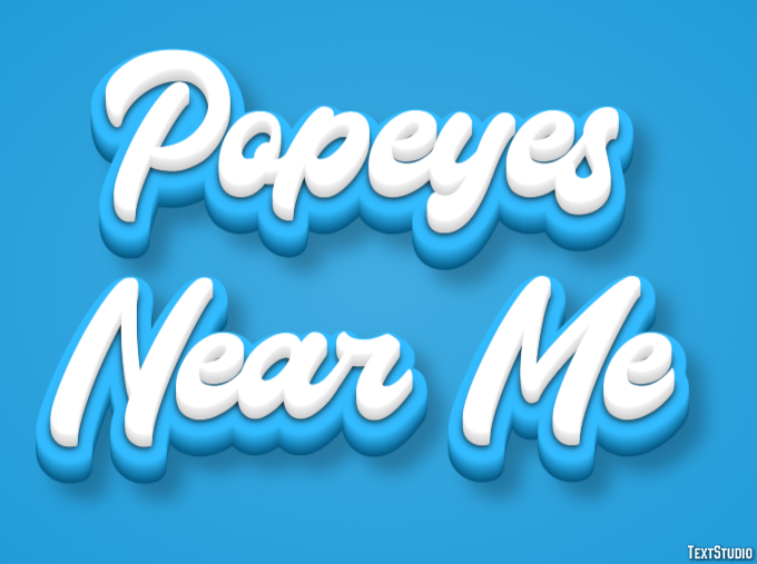 Popeyes Near Me Tekst effect
