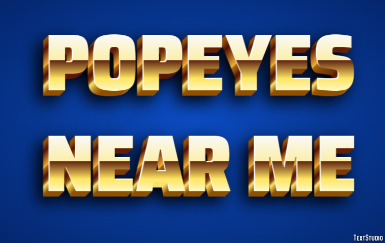 Popeyes Near Me Tekst effect