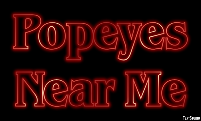 Popeyes Near Me Tekst effect