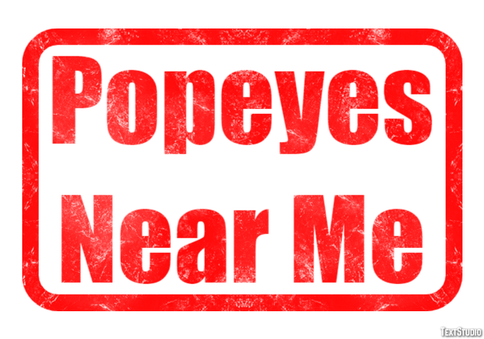Popeyes Near Me Tekst effect