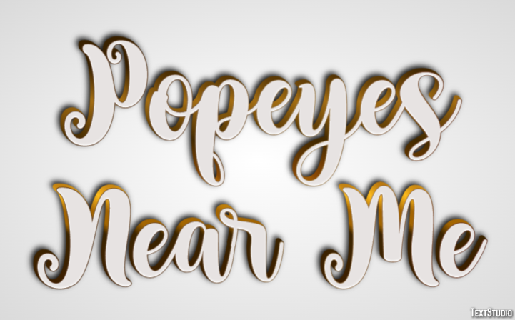 Popeyes Near Me Tekst effect