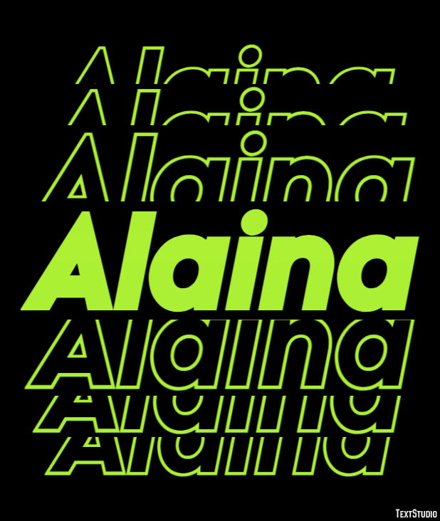 Alaina Text Effect