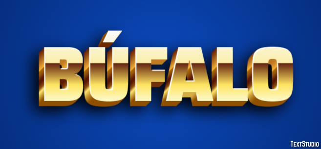Búfalo Efeito de texto