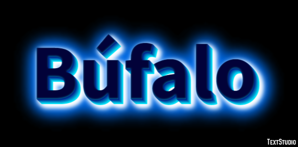 Búfalo Efeito de texto