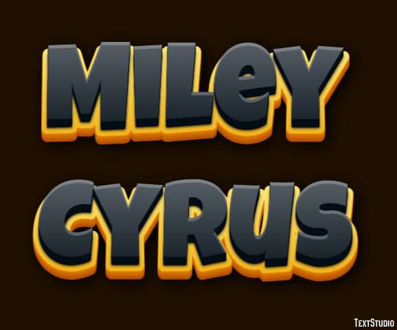 Miley Cyrus Text effect