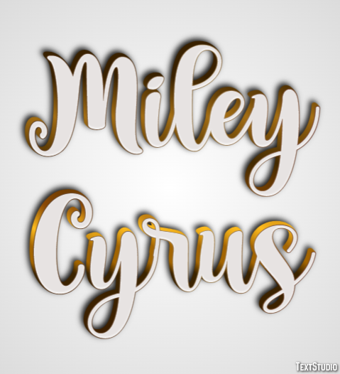 Miley Cyrus Text Effect