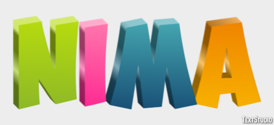 Nima Text effect