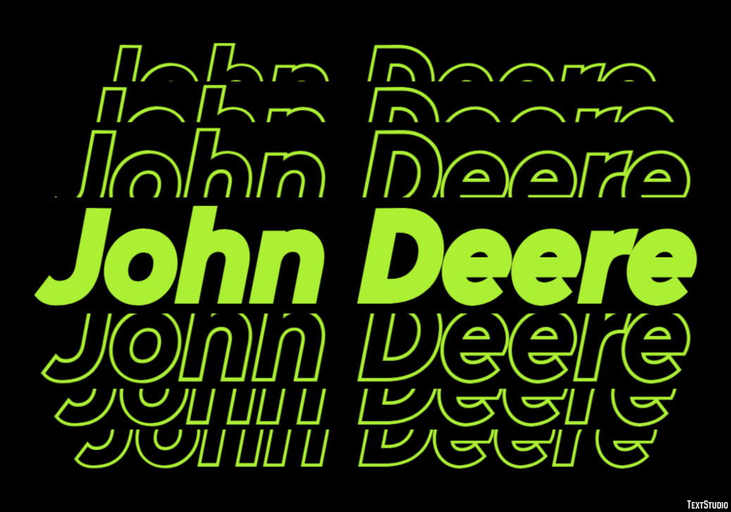 John Deere Text Effect