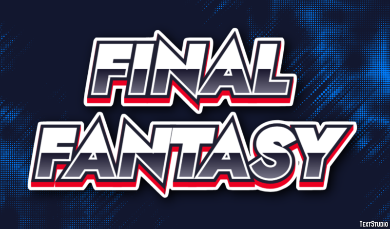 Final Fantasy Efeito de texto