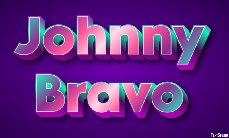 Johnny Bravo Effet de Texte