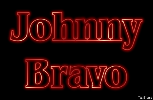 Johnny Bravo Effet de Texte