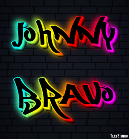 Johnny Bravo Text effect