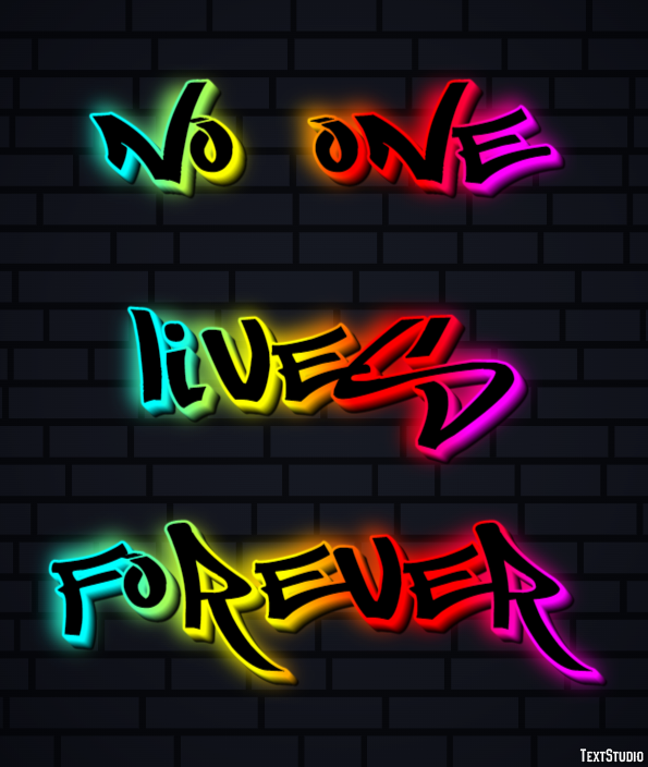 No One Lives Forever Текстовый эффект