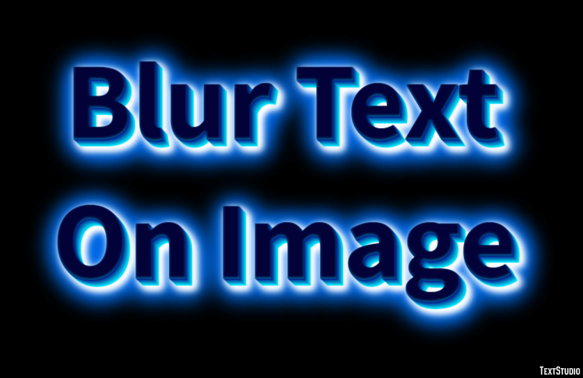 Blur Text On Image Text Effect