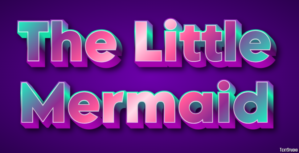 The Little Mermaid Text Effect