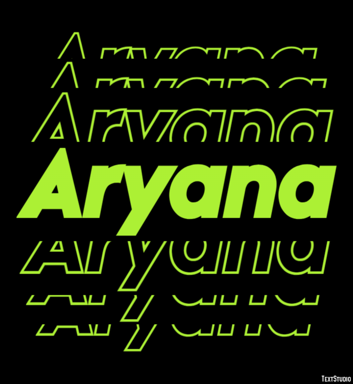 Aryana Effetto testo