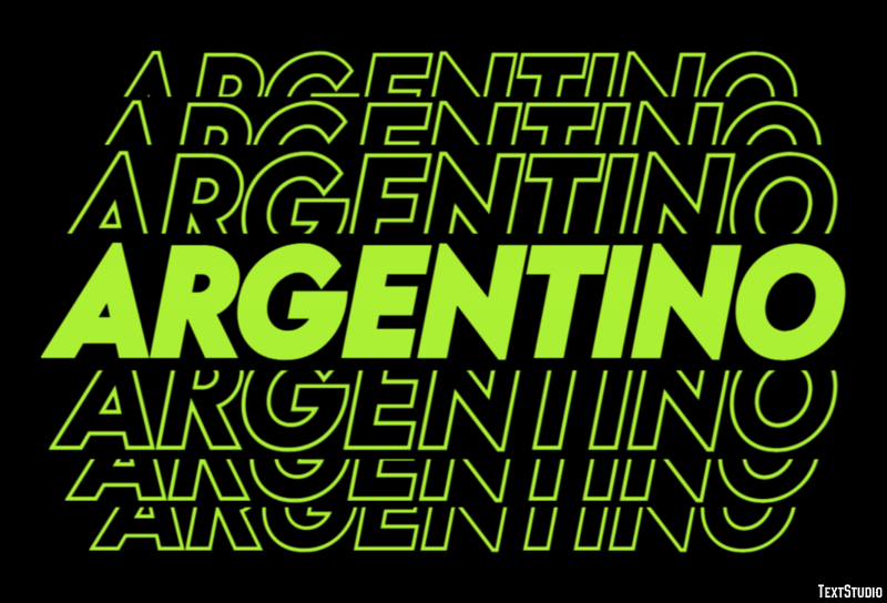 Argentino Effetto testo