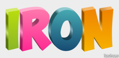 Iron Text Effect