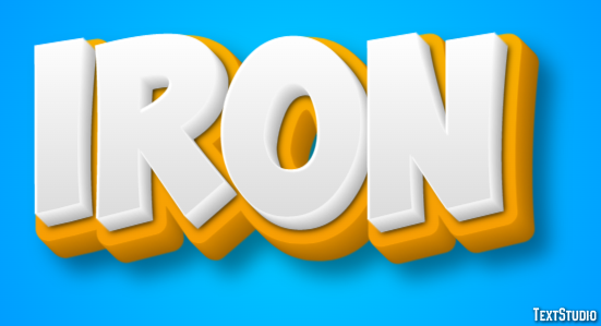 Iron Text Effect
