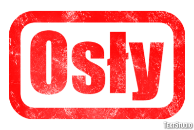 Osły Texteffekt