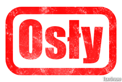 Osły Texteffekt